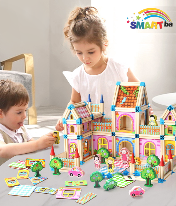 Montessori igračke - Dvorac konstruktivni set 